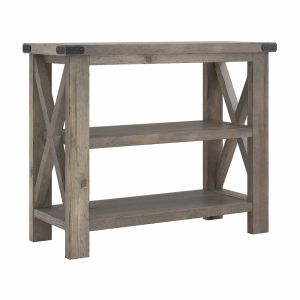 Bush Furniture - Haris 36W Narrow Console Table with Shelves in Lakewood Gray - HST136LGSU
