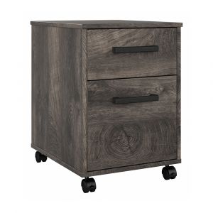 Bush Furniture - City Park 2 Drawer Mobile File Cabinet in Dark Gray Hickory - CPF116GH-03