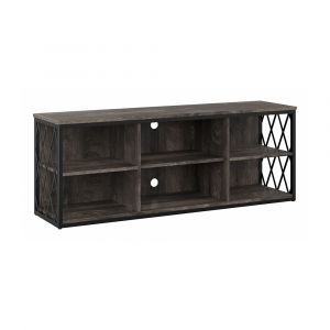 Bush Furniture - City Park 60W Industrial TV Stand for 70 Inch TV in Dark Gray Hickory - CPV160GH-03