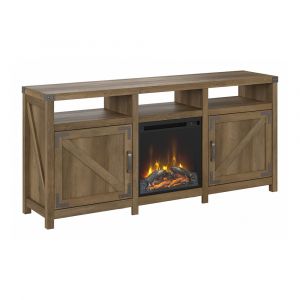 Bush Furniture - Cottage Grove 65W Electric Fireplace TV Stand for 70 Inch TV in Reclaimed Pine - CGR019RCP