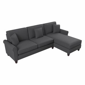 Bush Furniture - Hudson 102W Sectional Couch with Reversible Chaise Lounge in Charcoal Gray Herringbone - HDY102BCGH-03K