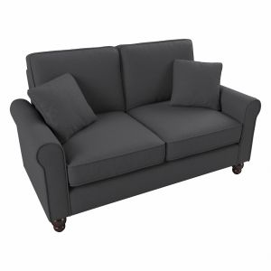 Bush Furniture - Hudson 61W Loveseat in Charcoal Gray Herringbone - HDJ61BCGH-03K