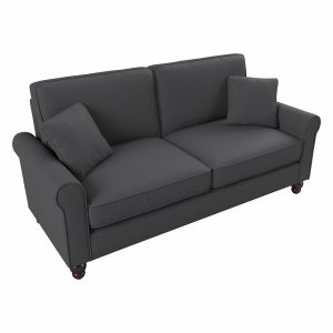 Bush Furniture - Hudson 73W Sofa in Charcoal Gray Herringbone - HDJ73BCGH-03K
