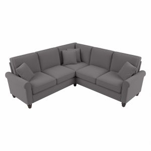 Bush Furniture - Hudson 87W L Shaped Sectional Couch in French Gray Herringbone - HDY86BFGH-03K