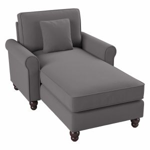 Bush Furniture - Hudson Chaise Lounge with Arms in French Gray Herringbone - HDM41BFGH-03K