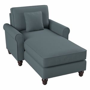 Bush Furniture - Hudson Chaise Lounge with Arms in Turkish Blue Herringbone - HDM41BTBH-03K