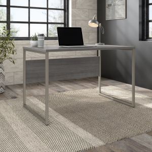 Bush Furniture - Hybrid 48W x 30D Computer Table Desk with Metal Legs in Platinum Gray - HYD248PG