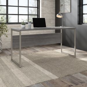 Bush Furniture - Hybrid 60W x 24D Computer Table Desk with Metal Legs in Platinum Gray - HYD260PG