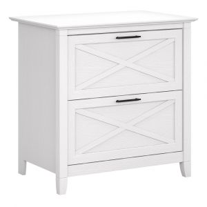 Bush Furniture - Key West 2 Drawer Lateral File Cabinet in Pure White Oak - KWF130WT-03