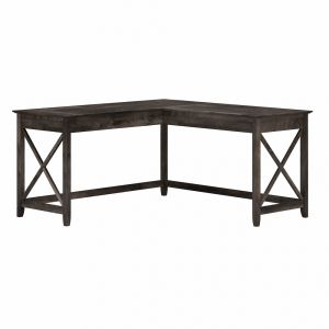 Bush Furniture - Key West 60W L Desk in Dark Gray Hickory - KWD160GH-03