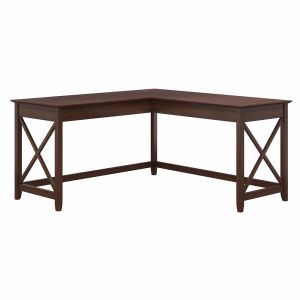 Bush Furniture - Key West 60W L Shaped Desk in Bing Cherry - KWD160BC-03