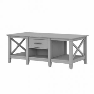 Bush Furniture - Key West Coffee Table with Storage in Cape Cod Gray - KWT148CG-03