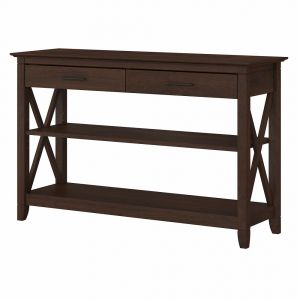 Bush Furniture - Key West Console Table with Drawers and Shelves in Bing Cherry - KWT248BC-03