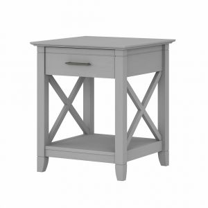 Bush Furniture - Key West End Table with Storage in Cape Cod Gray - KWT120CG-03