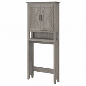 Bush Furniture - Key West Over The Toilet Storage Cabinet in Driftwood Gray - KWS268DG-03