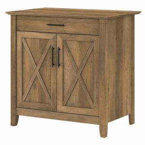 Bush Furniture - Key West Secretary Desk with Keyboard Tray and Storage Cabinet in Reclaimed Pine - KWS132RCP-03 - CLOSEOUT