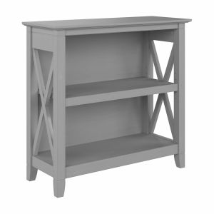 Bush Furniture - Key West Small 2 Shelf Bookcase in Cape Cod Gray - KWB124CG-03