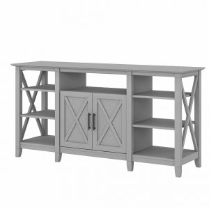 Bush Furniture - Key West Tall TV Stand for 65 Inch TV in Cape Cod Gray - KWV160CG-03