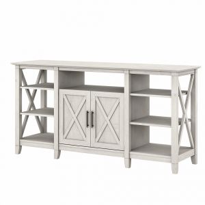 Bush Furniture - Key West Tall TV Stand for 65 Inch TV in Linen White Oak - KWV160LW-03