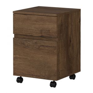 Bush Furniture - Latitude 2 Drawer Mobile File Cabinet in Rustic Brown Embossed - LAF216RB-03