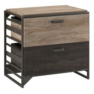 Bush Furniture - Refinery Lateral File Cabinet in Rustic Gray - RFF132RG-03