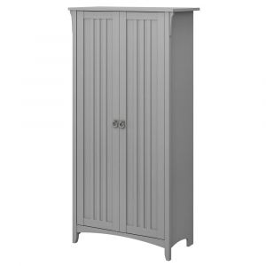 Bush Furniture - Salinas Tall Storage Cabinet with Doors in Cape Cod Gray - SAS332CG-03