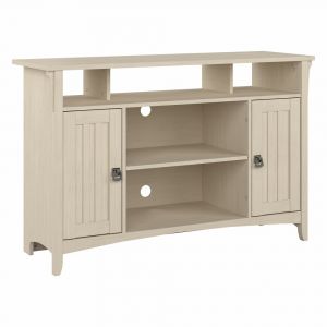 Bush Furniture - Salinas Tall TV Stand for 55 Inch TV in Antique White - SAV148AW-03