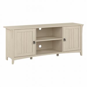 Bush Furniture - Salinas TV Stand for 70 Inch TV in Antique White - SAV260AW-03
