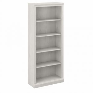 Bush Furniture - Saratoga Tall 5 Shelf Bookcase in Linen White Oak - W1645C-03