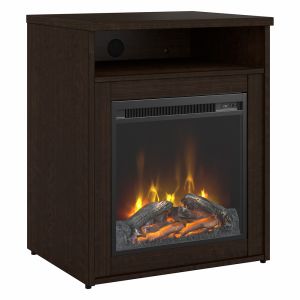 Bush Furniture - Series C 24W Electric Fireplace with Shelf in Mocha Cherry - WC12934FRK