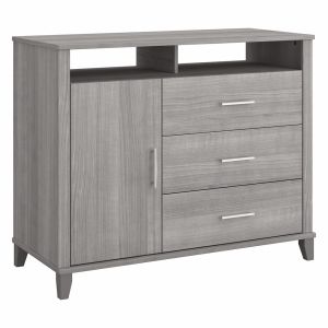 Bush Furniture - Somerset 3 Drawer Dresser and Bedroom TV Stand in Platinum Gray - STV148PGK