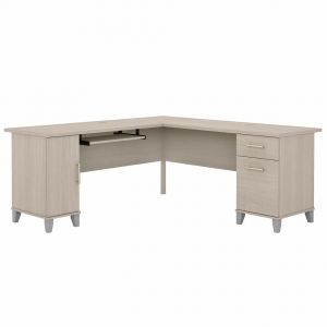 Bush Furniture - Somerset 72W L Desk in Sand Oak - WC81110K