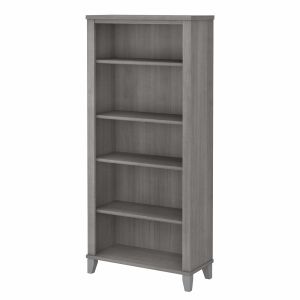 Bush Furniture - Somerset Tall 5 Shelf Bookcase in Platinum Gray - WC81265
