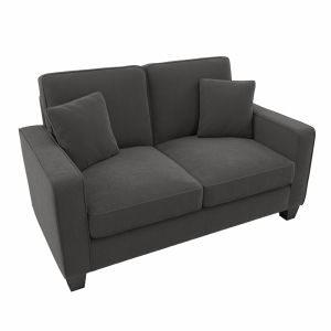 Bush Furniture - Stockton 61W Loveseat in Charcoal Gray Herringbone - SNJ61SCGH-03K