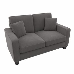Bush Furniture - Stockton 61W Loveseat in French Gray Herringbone - SNJ61SFGH-03K
