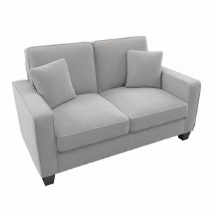 Bush Furniture Stockton 61W Loveseat in Light Gray Microsuede - SNJ61SLGM-03K