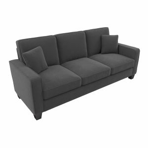 Bush Furniture - Stockton 85W Sofa in Charcoal Gray Herringbone - SNJ85SCGH-03K