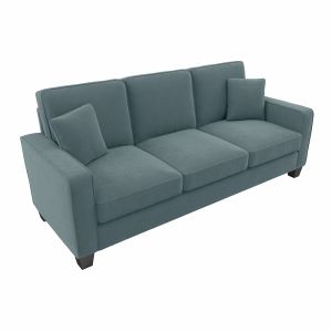 Bush Furniture - Stockton 85W Sofa in Turkish Blue Herringbone - SNJ85STBH-03K