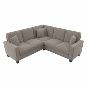 Bush Furniture - Stockton 86W L Shaped Sectional Couch in Beige Herringbone - SNY86SBGH-03K