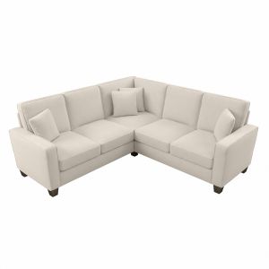 Bush Furniture - Stockton 86W L Shaped Sectional Couch in Cream Herringbone - SNY86SCRH-03K