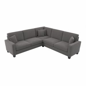 Bush Furniture - Stockton 98W L Shaped Sectional Couch in French Gray Herringbone - SNY98SFGH-03K