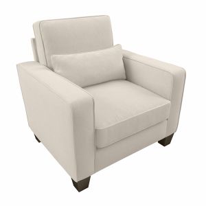 Bush Furniture - Stockton Accent Chair with Arms in Cream Herringbone - SNK36SCRH-03