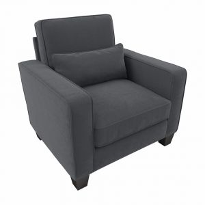 Bush Furniture Stockton Accent Chair with Arms in Dark Gray Microsuede - SNK36SDGM-03