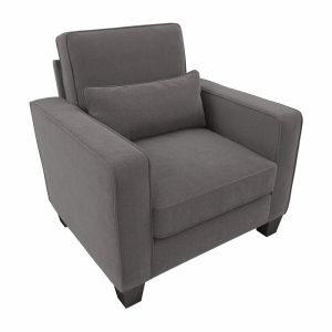 Bush Furniture - Stockton Accent Chair with Arms in French Gray Herringbone - SNK36SFGH-03