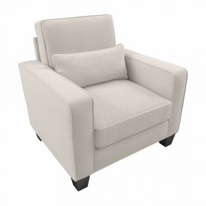 Bush Furniture Stockton Accent Chair with Arms in Light Beige Microsuede - SNK36SLBM-03