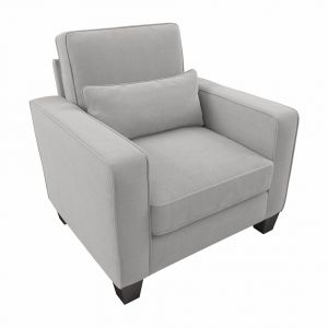 Bush Furniture Stockton Accent Chair with Arms in Light Gray Microsuede - SNK36SLGM-03