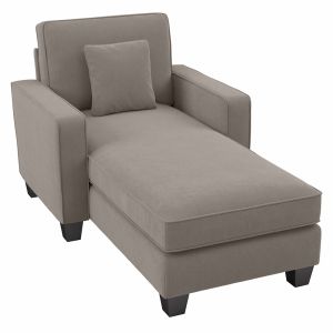 Bush Furniture - Stockton Chaise Lounge with Arms in Beige Herringbone - SNM41SBGH-03K