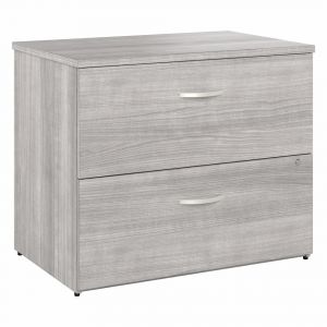 Bush Furniture - Studio A 2 Drawer Lateral File Cabinet in Platinum Gray - Assembled - SDF136PGSU-Z