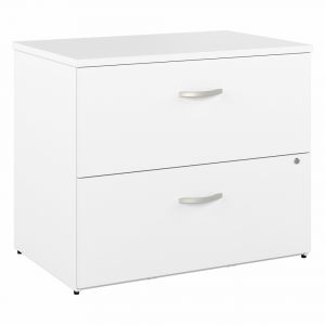 Bush Furniture - Studio A 2 Drawer Lateral File Cabinet in White - Assembled - SDF136WHSU-Z