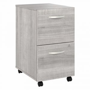 Bush Furniture - Studio A 2 Drawer Mobile File Cabinet in Platinum Gray - Assembled - SDF116PGSU-Z